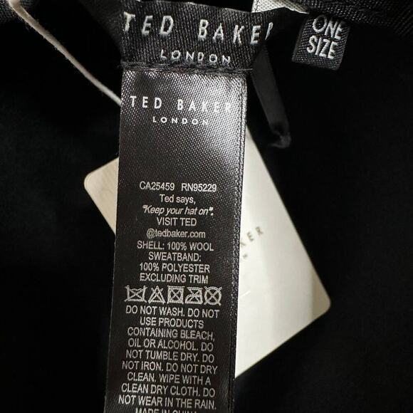 NWT Ted Baker Rosieyy Stud Detail Wide Brim Hat Wool Women\'s Size S/M